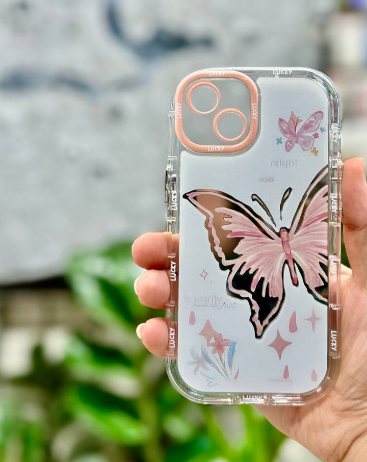 گارد گوشی مدل آینه ای طرح پروانه