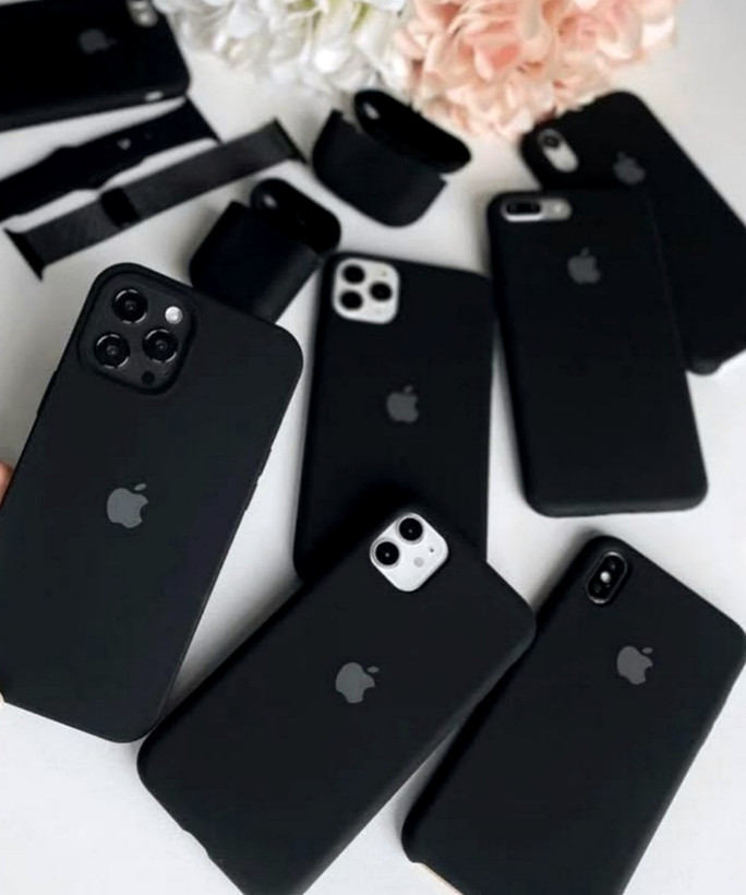 قاب سیلیکونی اورجینال آیفون رنگ مشکی